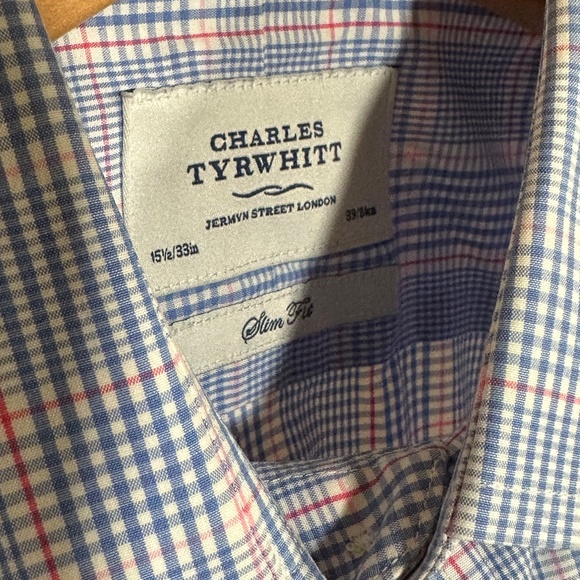 Charles Tyrwhitt Slim Fit French Cuff Checked Shirt - Picture 3 of 4